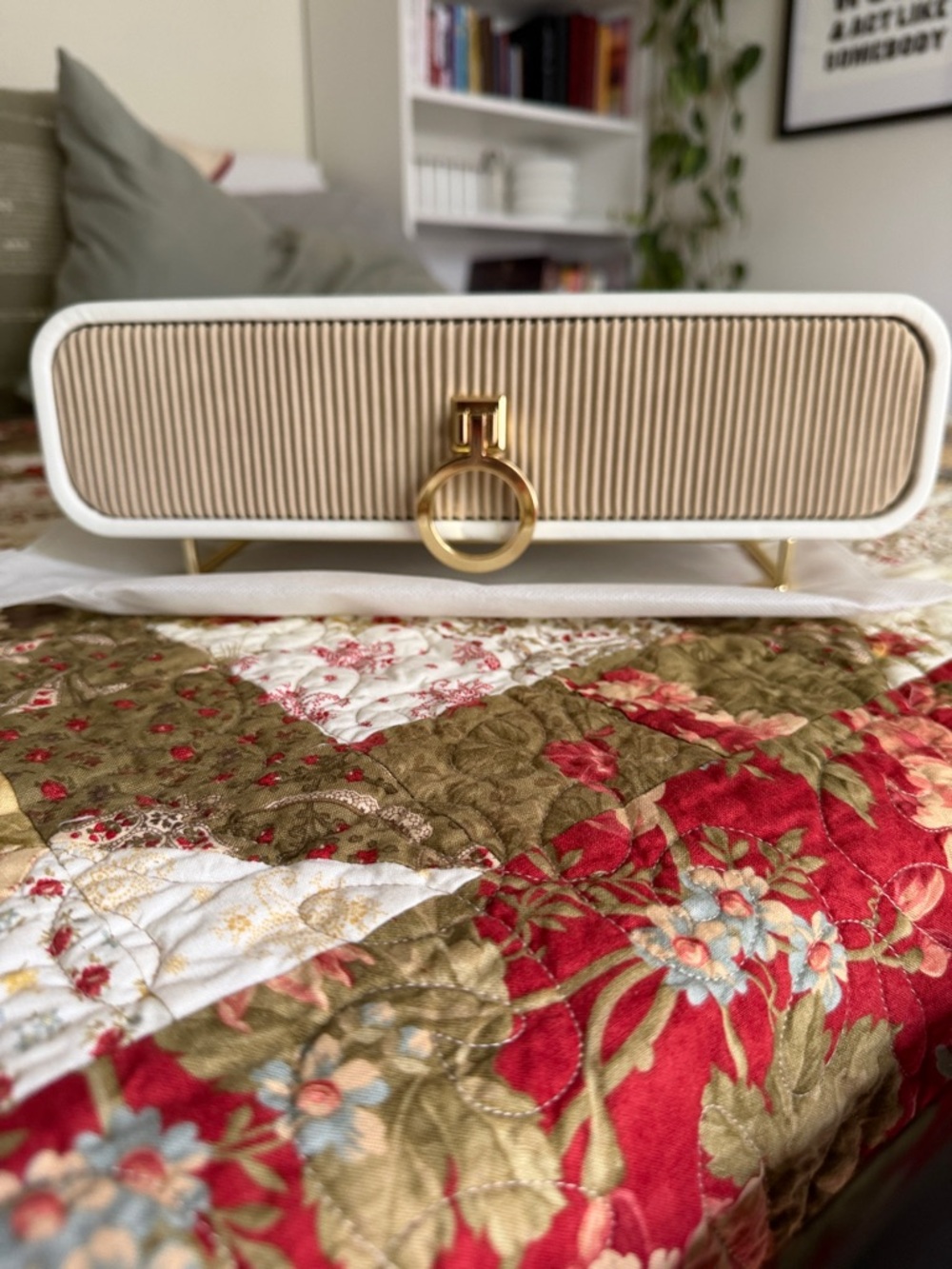 Camille Jewelry Box with Gold Ring Pull